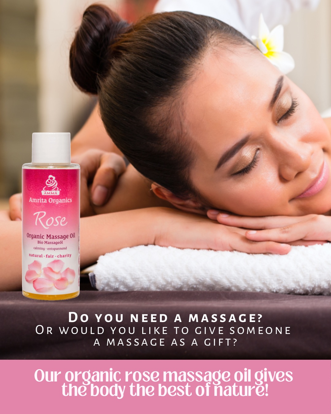 Massageöl Rose, bio