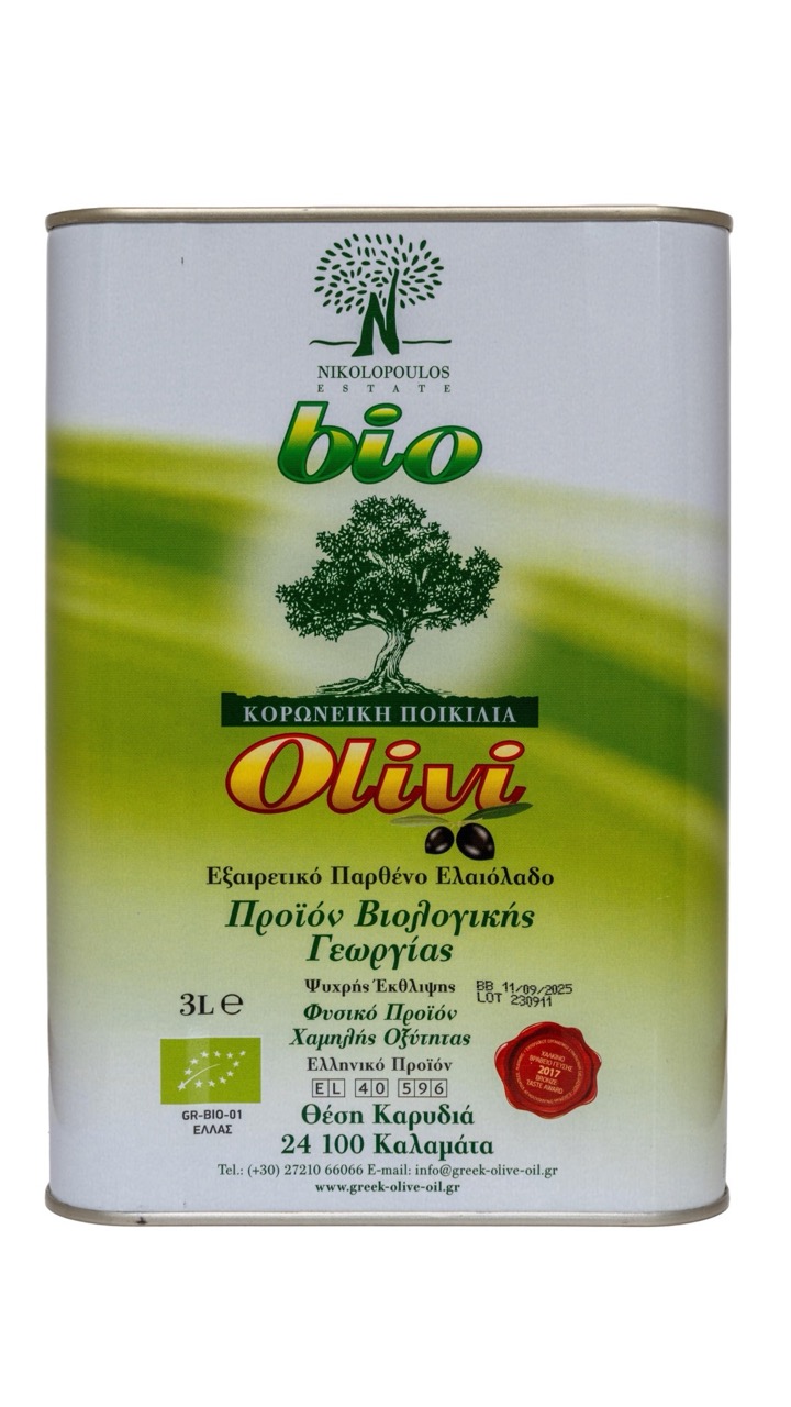 Olivi - Griechisches Bio Natives Olivenöl Extra - 3,0L